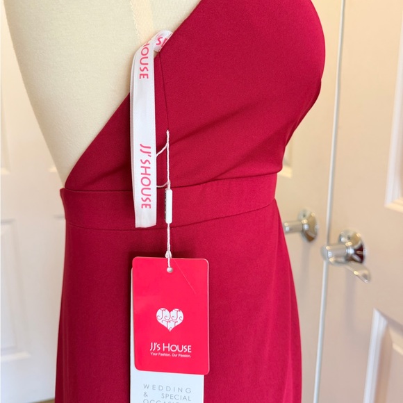 JJs House Raspberry Red Halter Maxi Dress - Picture 6 of 13